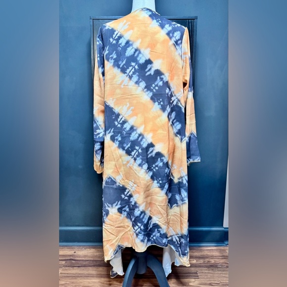 Boho Tie-Dye Waterfall Kimono - Picture 2 of 4